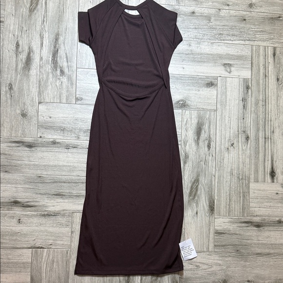 ASOS Chic Dark Brown Backless Maxi Dress - Picture 4 of 8